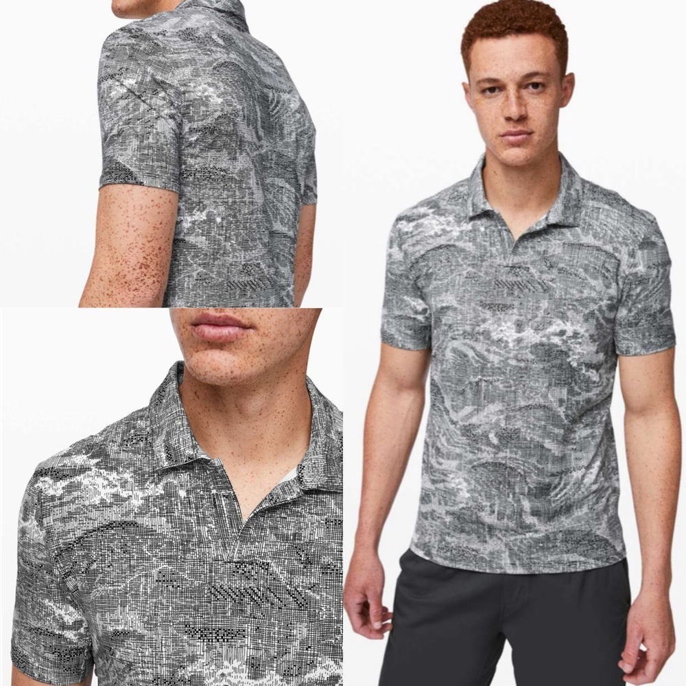 Lululemon Capacity Polo in Digital Wave White Black - XL